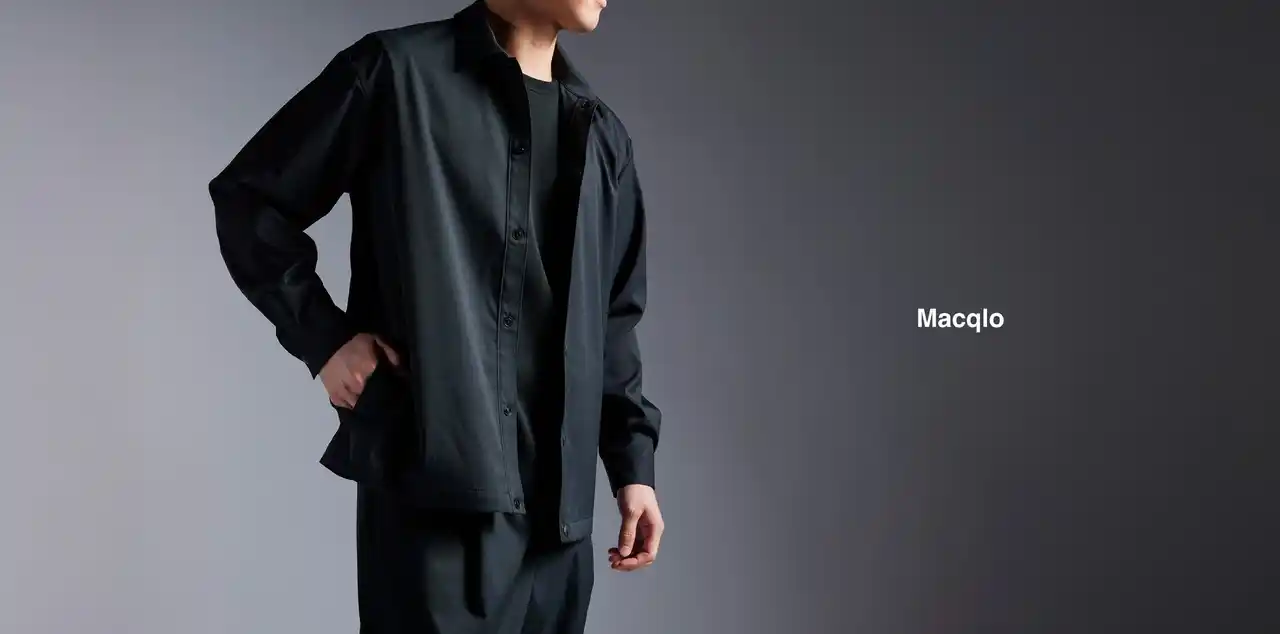 【25AW最速予約】“黒×高機能”アパレル「Macqlo」、7/30(水)より阪急メンズ大阪にて期間限定オープン!