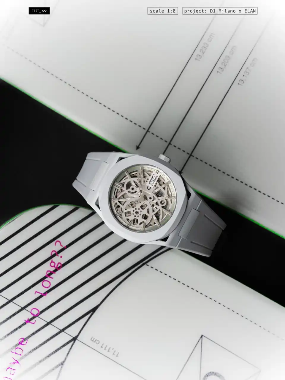 ミラノ発のウォッチブランド「D1 Milano」の「SKELETON COLLECTION」から、ラバーストラップを採用した「D1 MILANO × Elan」と「Jet Black」が登場。