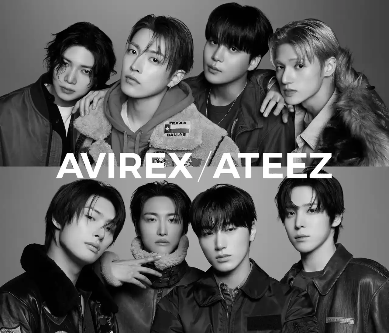 【株式会社TSIホールディングス】 世界的に注目を集める韓国8人組ボーイズグループ「ATEEZ」と、ブランド50周年を迎えた「AVIREX」とのスペシャルルックが公開！
