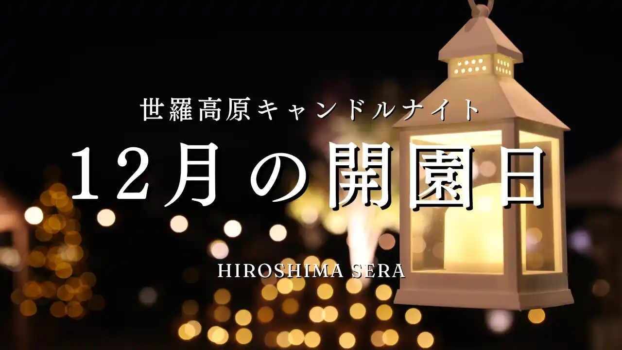 【株式会社 世羅高原農場】 【広島／世羅】クリスマスシーズンは世羅高原へ　世羅高原キャンドルナイトは12月21日まで《世羅高原キャンドルナイト》