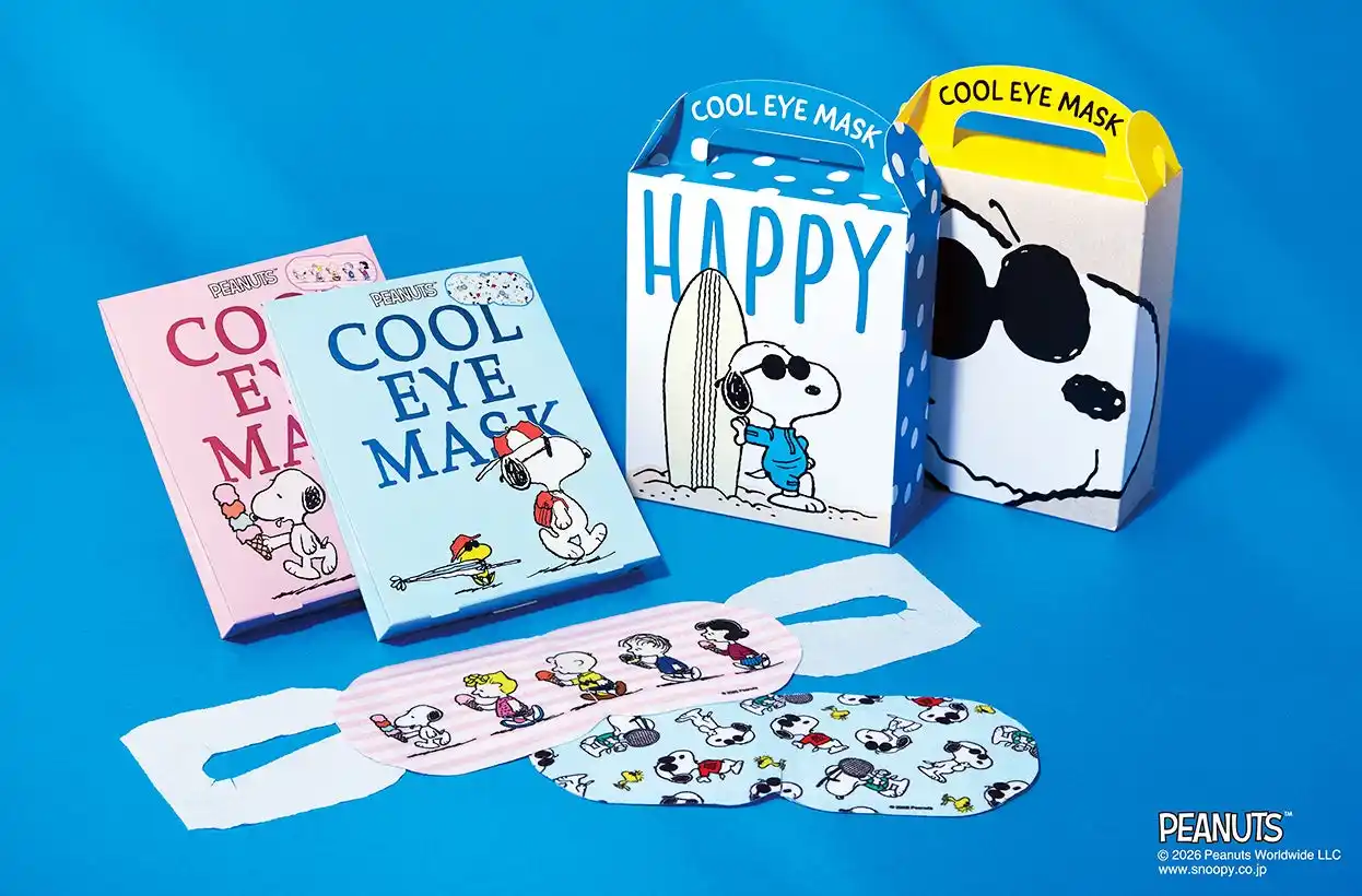 【PEANUTS】スヌーピーデザインのアロマ香る目元じんわり涼感アイマスク