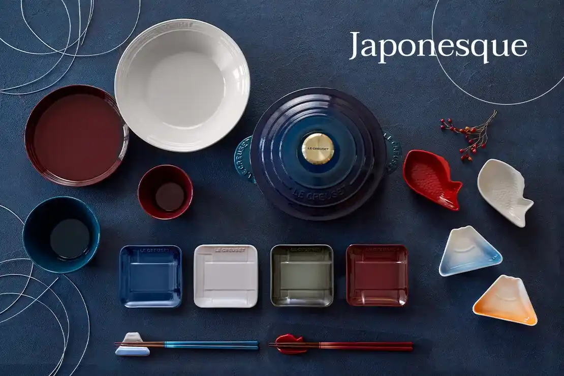 【ル・クルーゼ ジャポン株式会社】 日本の伝統美を取り入れた「ジャポネスク」コレクションで新年の食卓をモダンに演出。