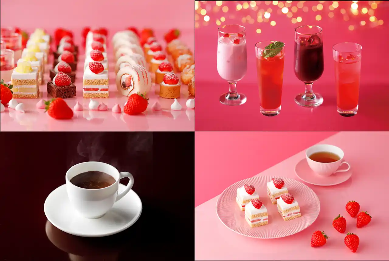 【ホテルニューオータニ】 2月のいちご＆あまおうスイーツビュッフェはドリンクまで“いちご尽くし”！