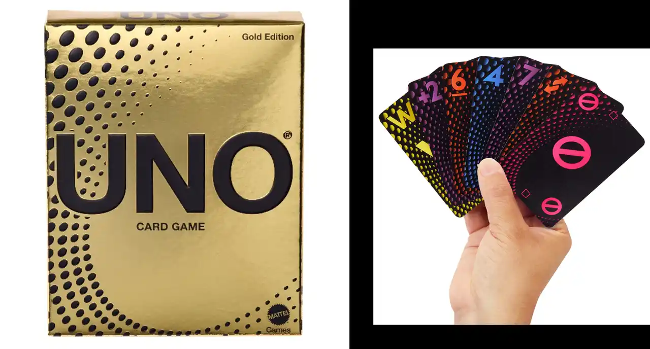 【マテル・インターナショナル株式会社】 大人気カードゲームUNO（ウノ）から家族や友人と楽しむホリデーや年末年始にぴったりな新商品が登場！特別仕様の「ウノ ゴールド」が12月27日(土)に発売開始