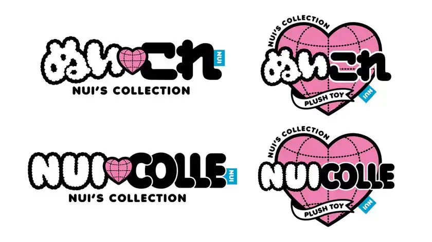 (上) 国内版『ぬいコレ』ロゴ (下) 海外版ロゴ