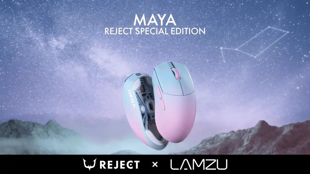 【株式会社REJECT】 【REJECT GEAR】LAMZUとコラボレーションしたワイヤレスゲーミングマウス「REJECT x LAMZU MAYA 8K REJECT SPECIAL EDITION」8月29日(金)販売
