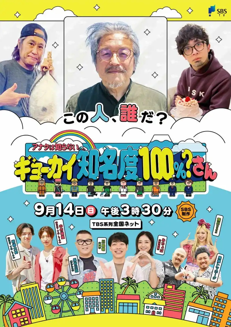 【静岡放送株式会社】麒麟・川島も驚き！SBS制作9月1日放送「アナタは知らない・・・ギョーカイ知名度100%？さん」