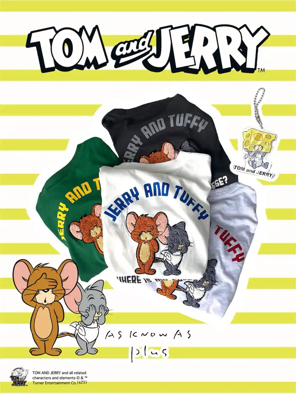 【株式会社ブランチ・アウト】 『ジェリーとタフィー』のアクキー付きTシャツがAS KNOW AS plusに待望の再入荷！