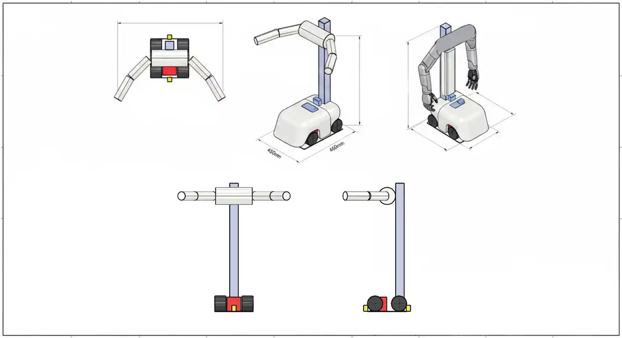 【フィジカルAI】ヒューマノイド向けロボット台車の開発サービスを提供開始。AIRoA指定のロボット仕様にも対応
