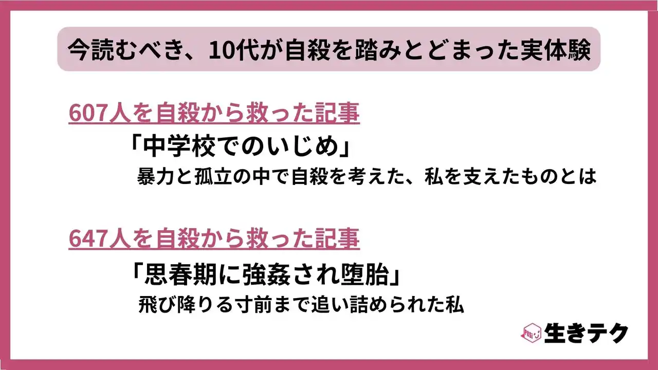 【世界自殺防止デーに考えたい「若者の生きづらさ」の本音とは】──自殺未遂者500人へのインタビューから判明した自殺未遂者のリアル