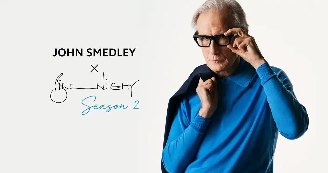 JOHN SMEDLEY×英国俳優ビル・ナイ　限定コレクション第２弾 5/15(金)限定発売｜半世紀の時を紡ぐ、揺るぎないパートナーシップ