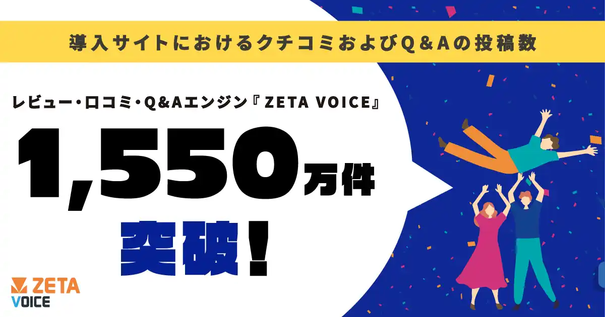【ZETA株式会社】 生成AIなどのEC環境の変化によりUGC活用がさらに加速、ZETA導入先のレビュー・Q&A投稿数が1,550万件を突破