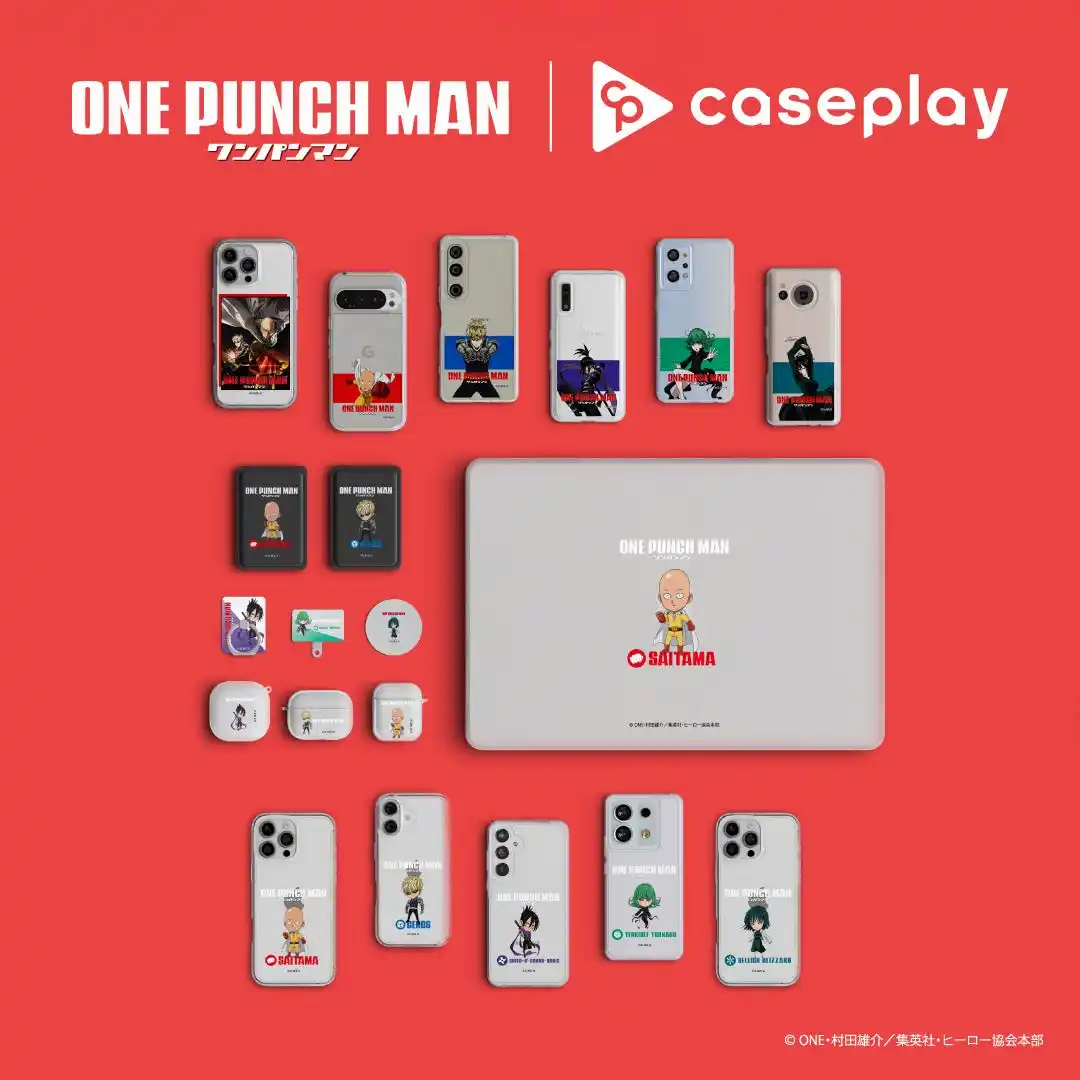 【株式会社FOX】 今年でアニメ10周年を迎える『ワンパンマン』のスマートフォンアクセサリーが29デザイン×130機種以上のラインナップでcaseplayから登場！
