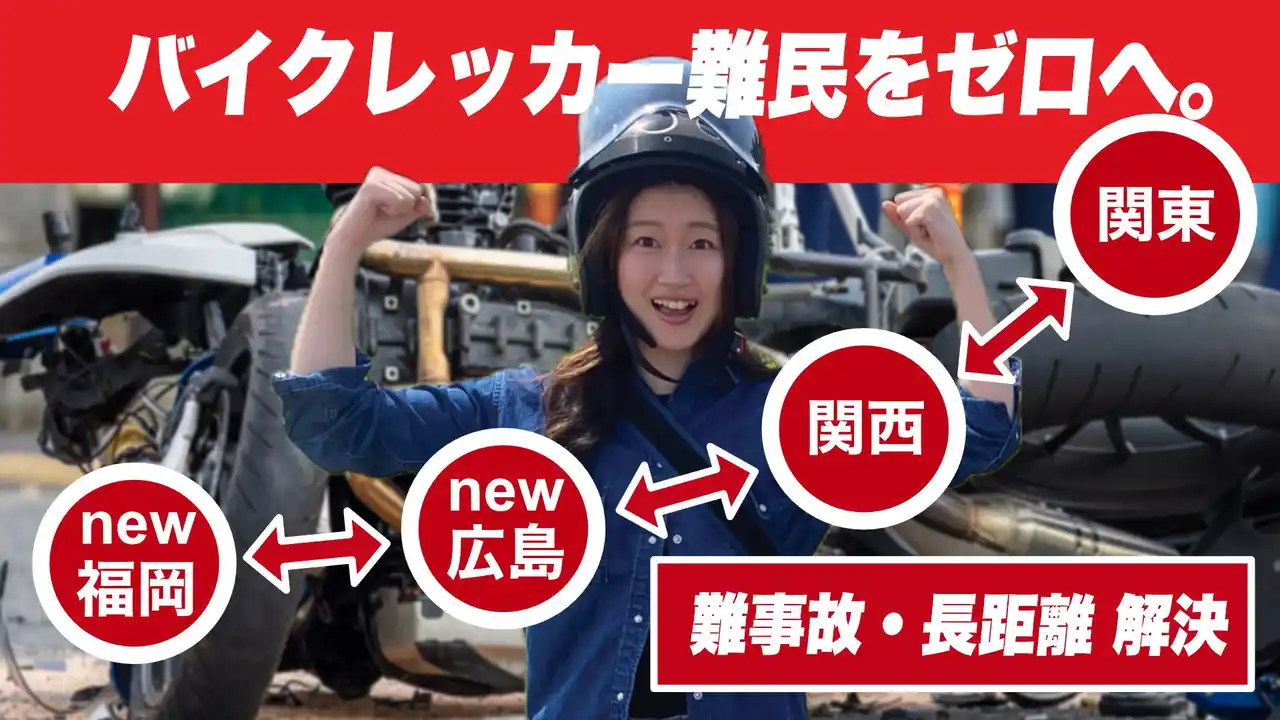 【RESCUE-1】 ロードサービスの空白地帯、難事故・長距離のバイクレッカー難民をゼロへ。損保・法人・個人をつなぐ、コンプラ準拠の「拠点間リレー輸送網」12月15日始動