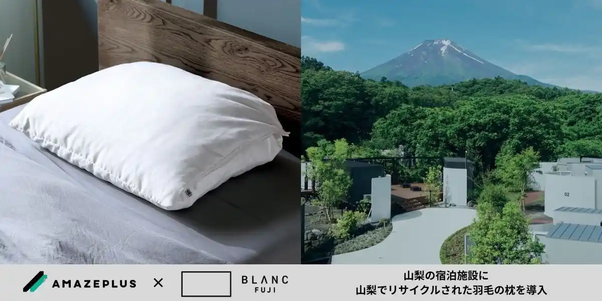 9/13（土）　山梨の宿泊施設に“山梨でリサイクルされた羽毛の枕”導入