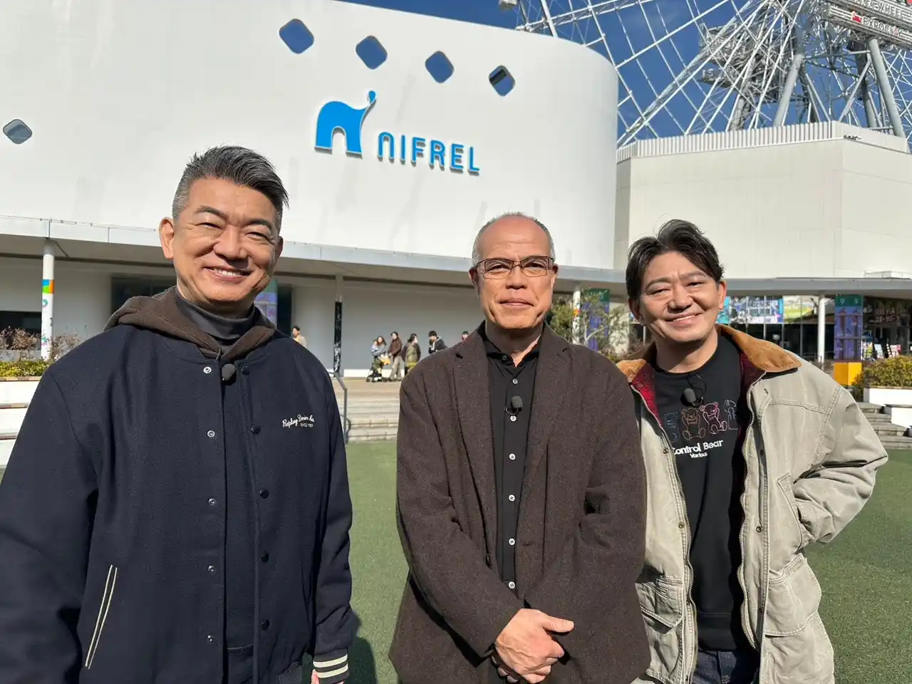 【テレビ大阪株式会社】 ホワイトタイガーにミニカバ、猫トークまで！「NIFREL」でおっさんたちが生きものの豆知識にふれる！メッセンジャー黒田が田中要次、橋下徹と癒やしのおっさんぽ