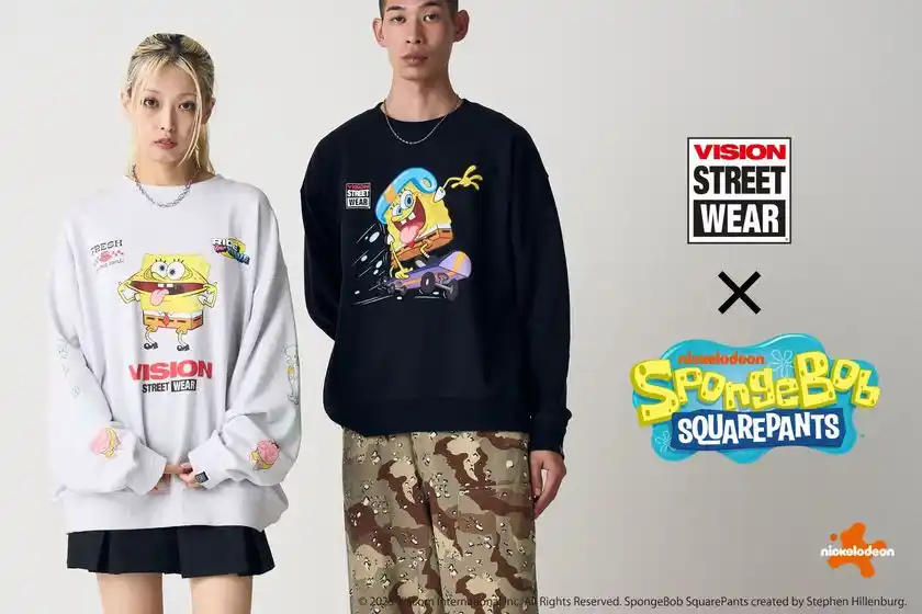 「スポンジ・ボブ」とのコラボアイテムが登場！本格ストリートブランド「VISION STREET WEAR」からHa-Li-C STOREにて1月21日(水)販売開始