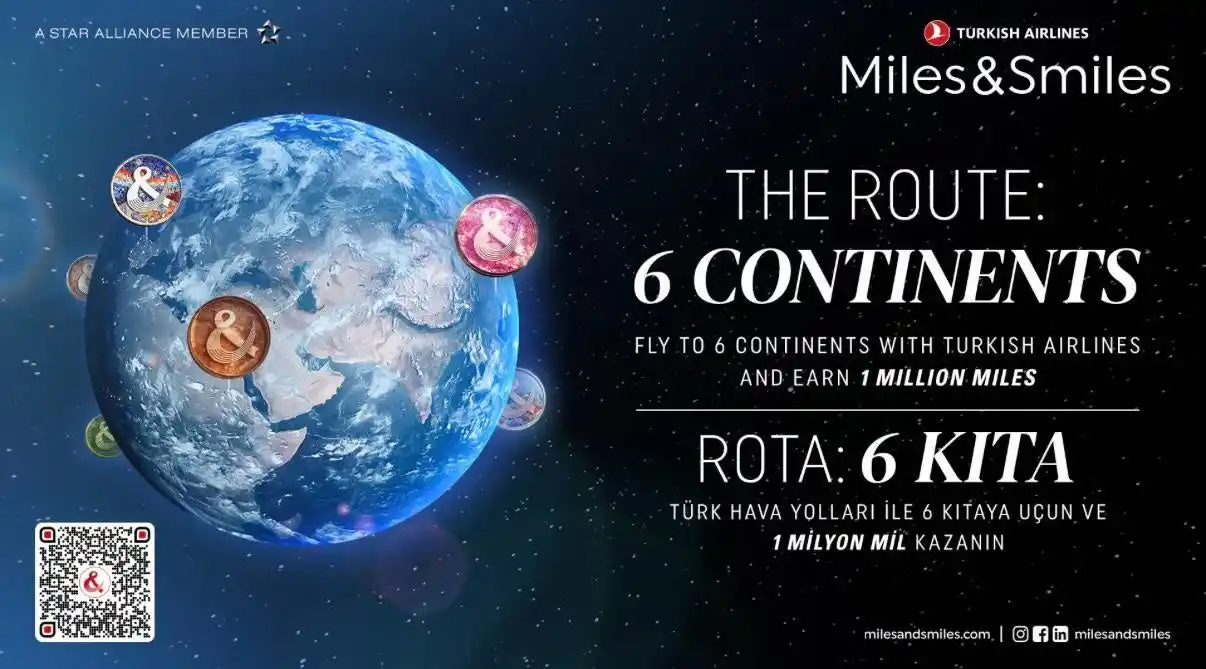 ターキッシュ エアラインズ、100万マイル獲得のチャンス「The Route: 6 Continents」キャンペーンを開始