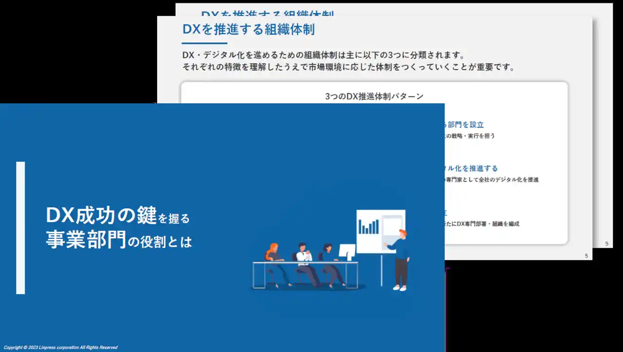 DX成功の鍵を握る「事業部門」の役割を解説した資料を無料公開！｜株式会社リンプレス