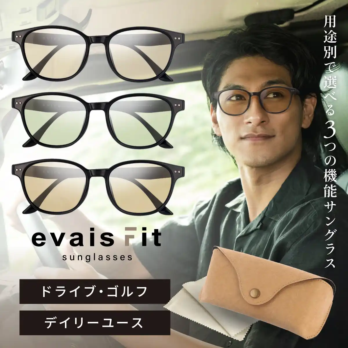 【株式会社FUJIKON HOLDINGS】 メガネの聖地・鯖江発！「選ぶを、変える」 あなたのライフスタイルに最適化する高機能サングラス『evais Fit』新発売