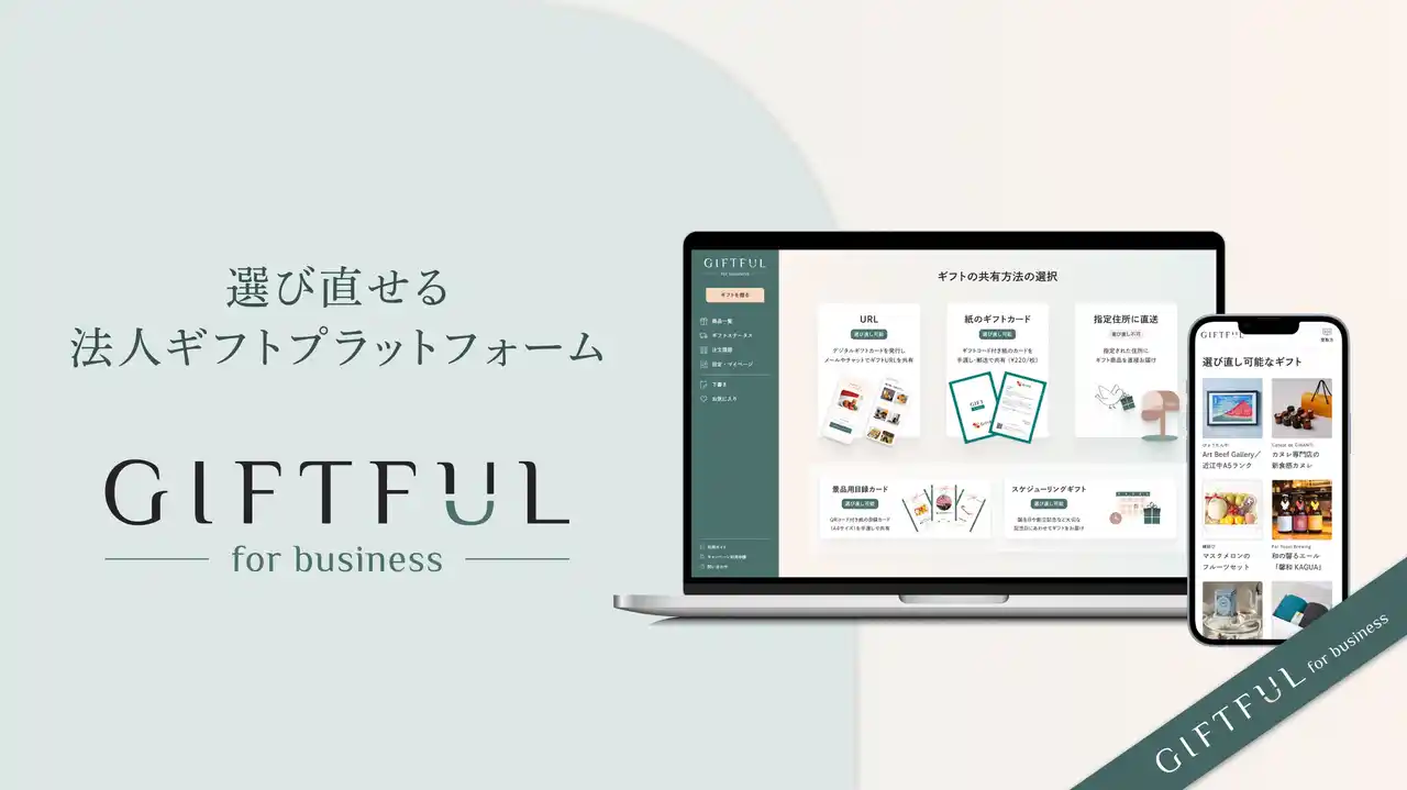 5割が経験するギフト選びの失敗をゼロに。選び直せる法人ギフト「GIFTFUL for business」を提供開始