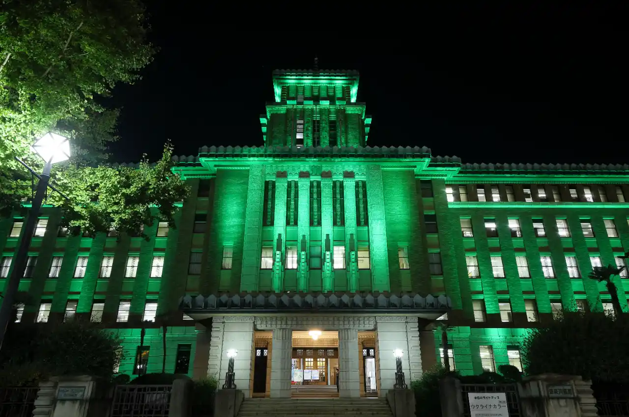 【神奈川県】 リーグワン「神奈川ダービー」開催を記念して、県庁をダイナボアーズカラーの緑にライトアップします！