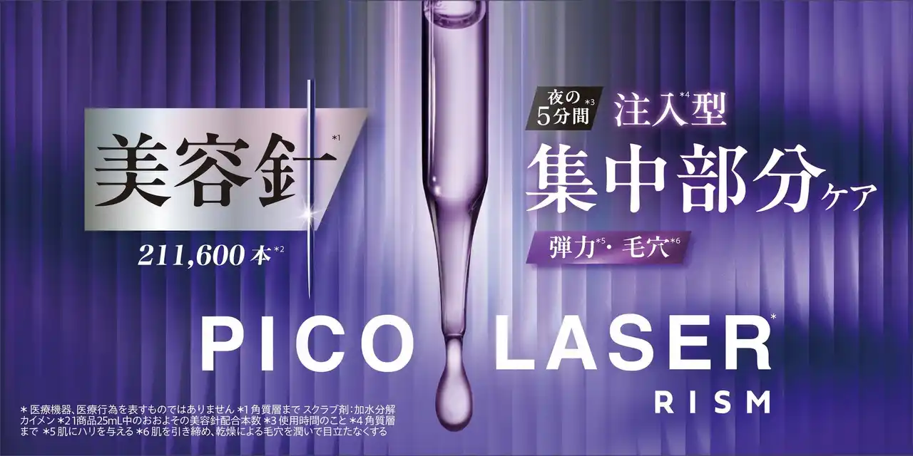 【株式会社サン・スマイル】 スキンケアブランド「RISM（リズム）」より「ピコレーザー*」シリーズが誕生！美容針*¹×高密着ゲルシート×ハリ感美容成分の複合アプローチによる注入*⁴型の弾力*⁵・毛穴ケア*⁶部分用パックを発売