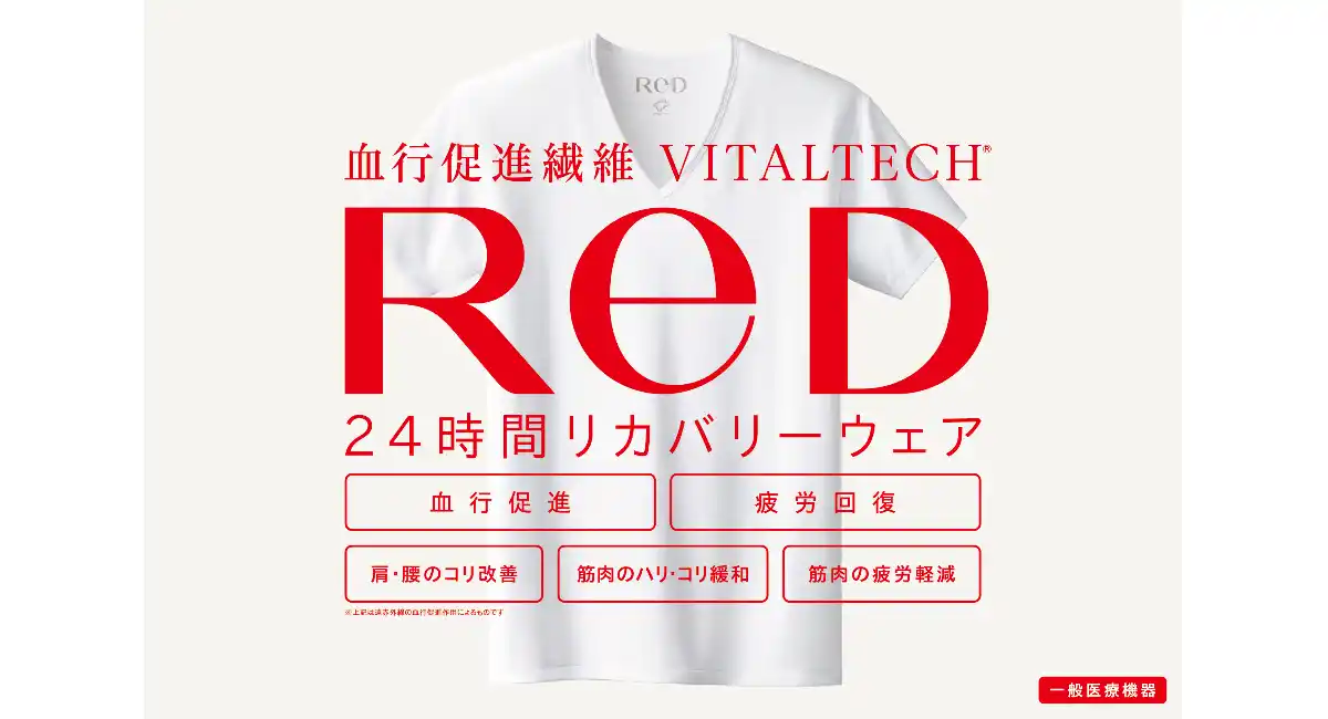 24 時間リカバリーウェア「ReD（レッド）」累計出荷数10万枚※を突破
