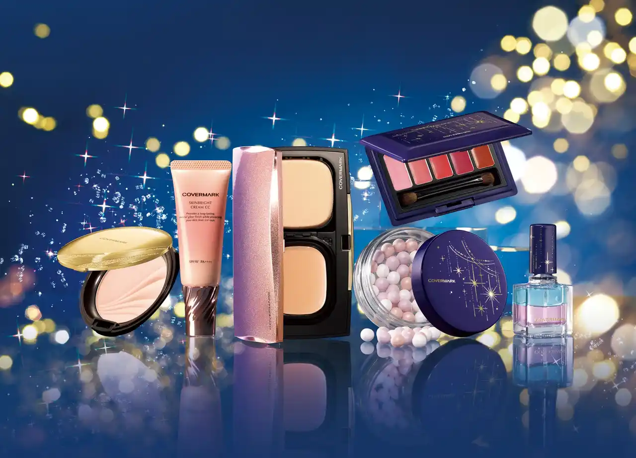 【カバーマーク株式会社】 シミひとつない※1唯一無二の美しい肌へ。人気No.1※2ファンデーション「フローレス フィット」。夜空にきらめくイルミネーションにインスパイア。肌に透明感と艶を与え、大人の肌を格上げする全6品の限定コフレ