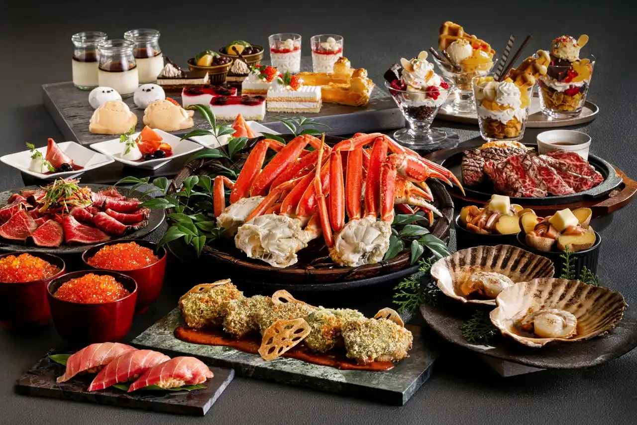 【横浜ベイシェラトン ホテル＆タワーズ】 本ずわい蟹食べ放題と道産ブランド肉が集結　厚真町“米愛豚”＆北海道産黒毛和牛“e-びーふ”も登場　“戸井の本まぐろ”や札幌発祥“シメパフェ”も楽しめる、冬の豪華ブッフェ開催！
