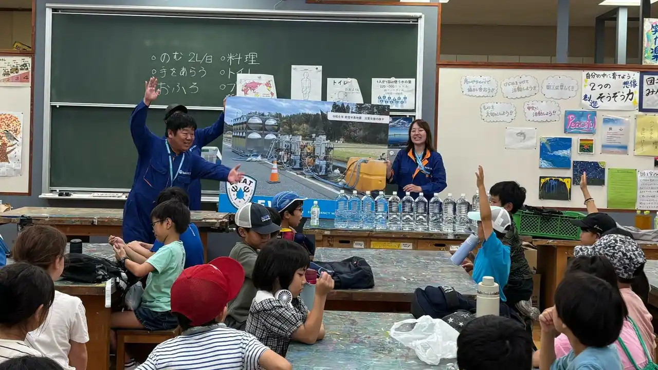 【水道機工株式会社】 世田谷区立船橋小学校で緊急災害水支援チーム「EWAT」が体験型ワークショップを初開催