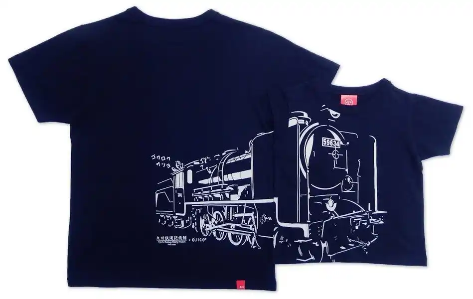 【有限会社チャンネルアッシュ】 「ゴクロウサンヨ!」九州鉄道記念館限定【SL 59634号×OJICO】Tシャツ発売