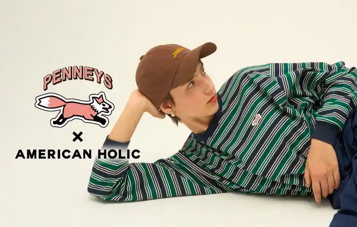 【株式会社ストライプインターナショナル】 【AMERICAN HOLIC】アメリカ発祥のカジュアルブランド「PENNEY'S」と初のコラボレーション！AMERICAN HOLIC別注の『ピンクFOX』を主役にしたアイテムが登場