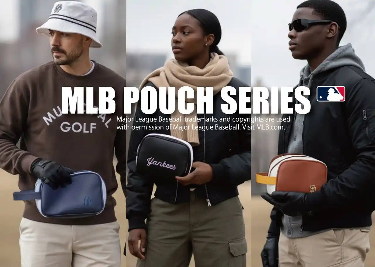 【株式会社イーカムグループ】 E-COMEGROUPより、MLBチームロゴがデザインされたマルチポーチが登場！