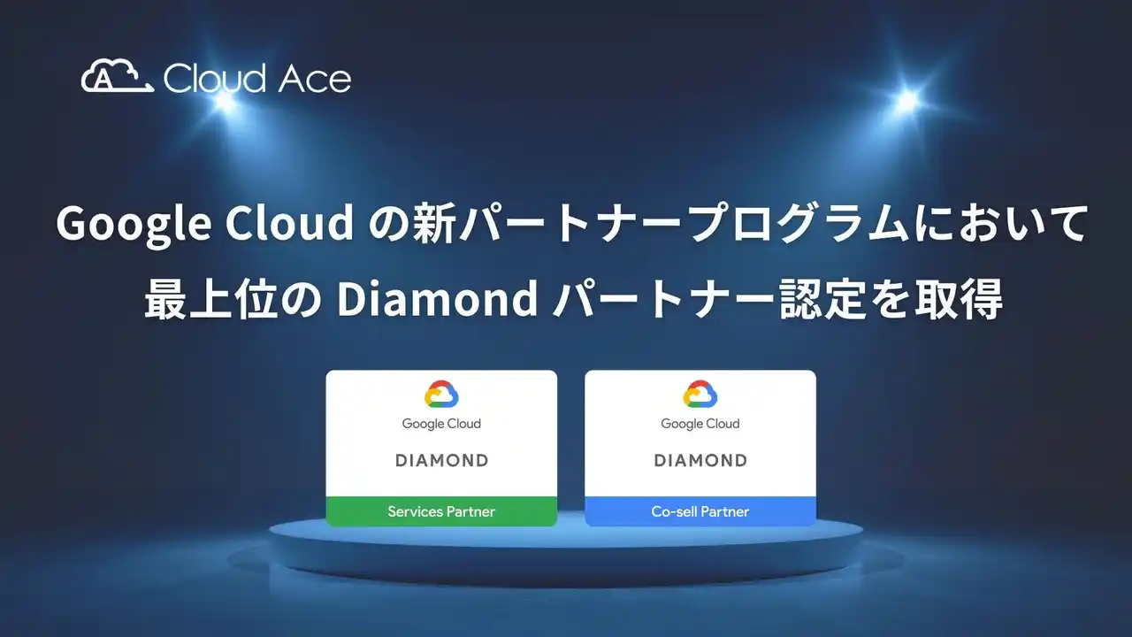 【クラウドエース株式会社】 クラウドエースが Google Cloud の新パートナープログラムにおいて最上位の Diamond パートナーの認定を取得