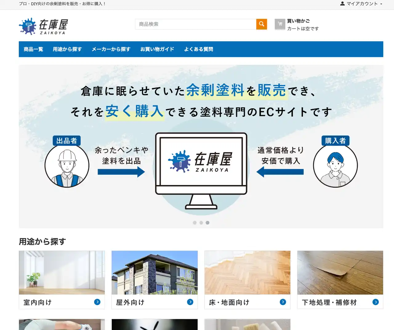 余剰塗料を価値に変える新サービス誕生。片桐塗装株式会社、塗料特化のマーケットプレイス型ECサイト「在庫屋(ZAIKOYA)」を正式オープン