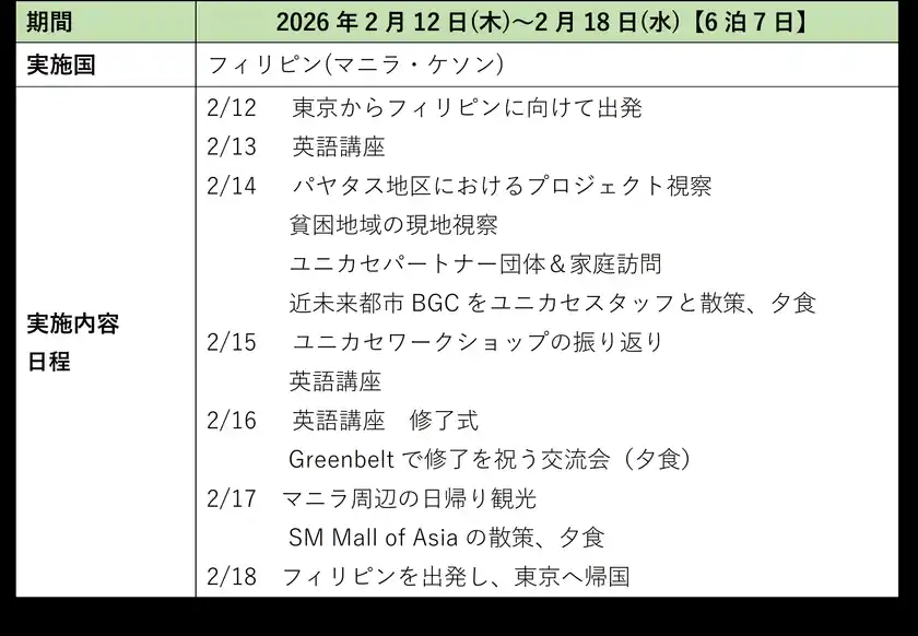 第一学院高等学校(通信制高校)、国際問題の理解を目的とした「フィリピン短期留学」を2026年2月12日(木)～18日(水)に開催