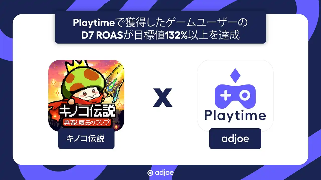 【導入事例】世界的大ヒットRPGゲームアプリ「キノコ伝説」がオファーウォール広告「Playtime」でユーザー獲得　D7 ROAS対目標132％を達成