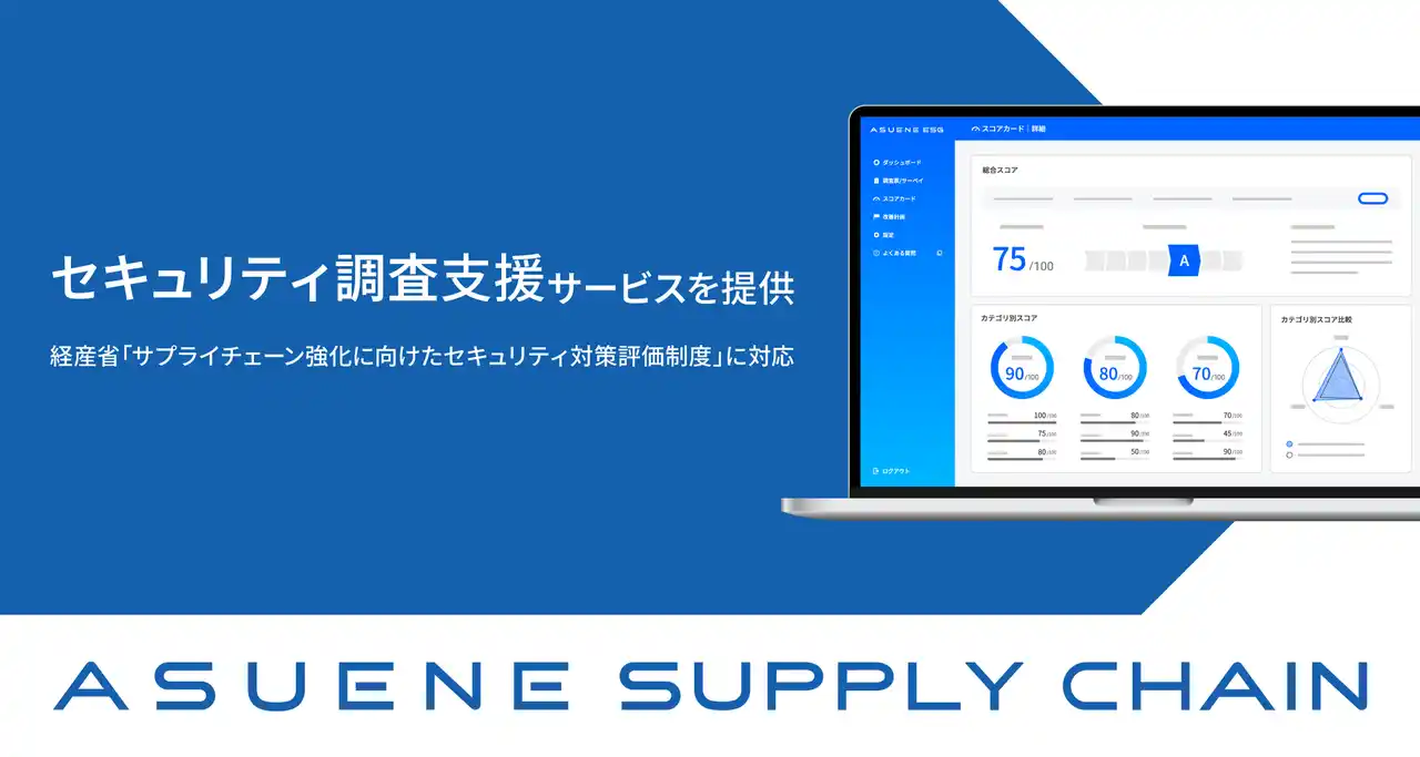 「ASUENE SUPPLY CHAIN」がサプライチェーンの「セキュリティ調査支援」サービスを提供開始