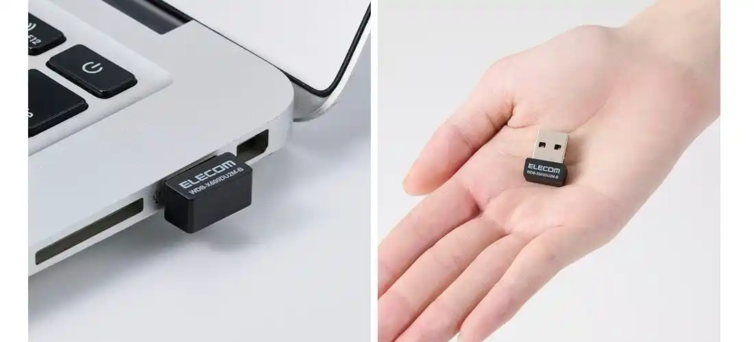 【エレコム株式会社】 装着したまま使える超小型設計！Wi-Fi 6 対応の無線LANアダプター、法人向けモデルも含めた2モデルを新発売