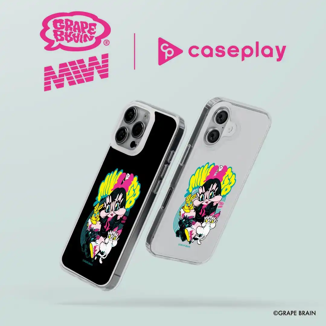【株式会社FOX】 独自の世界観でキャラクターデザインを展開している「GRAPE BRAIN」とスポーツストリート系ファッションブランドの「MADE IN WORLD&CO」のコラボデザインスマホケースが登場！