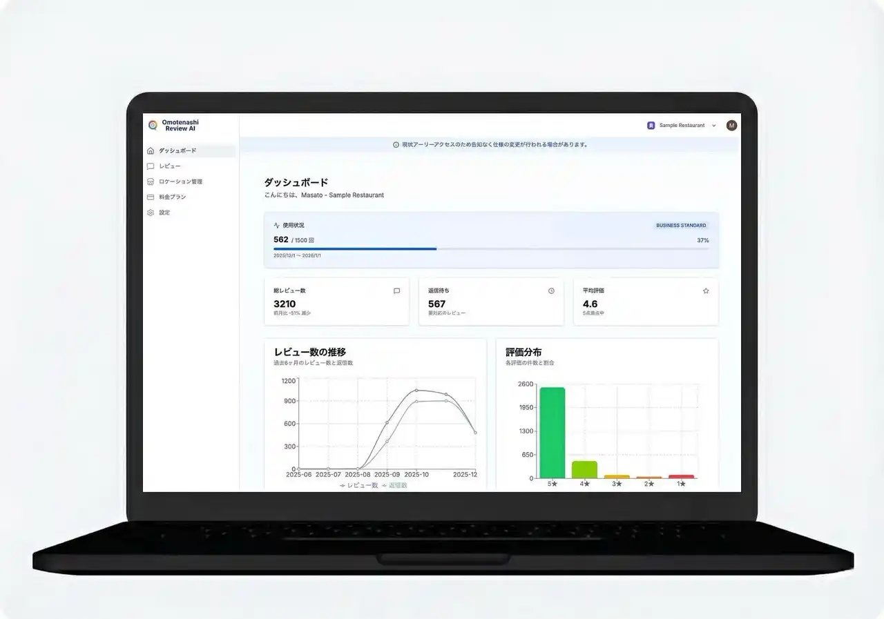 【株式会社データインフォームド】 Google口コミ返信対応を自動化 - AIレビュー返信支援サービス「おもてなしレビューAI」、2025年12月アーリーアクセス開始