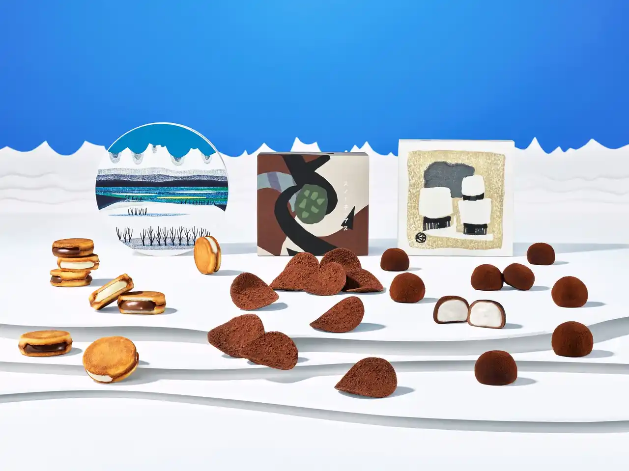 北海道発・冬季限定スイーツ「ＳＮＯＷＳ」11月1日(土)より販売スタート！累計販売2,000万枚突破の「スノーサンド」に限定パッケージが登場、「スノーボールごろり」もオンラインショップに登場！ コピー