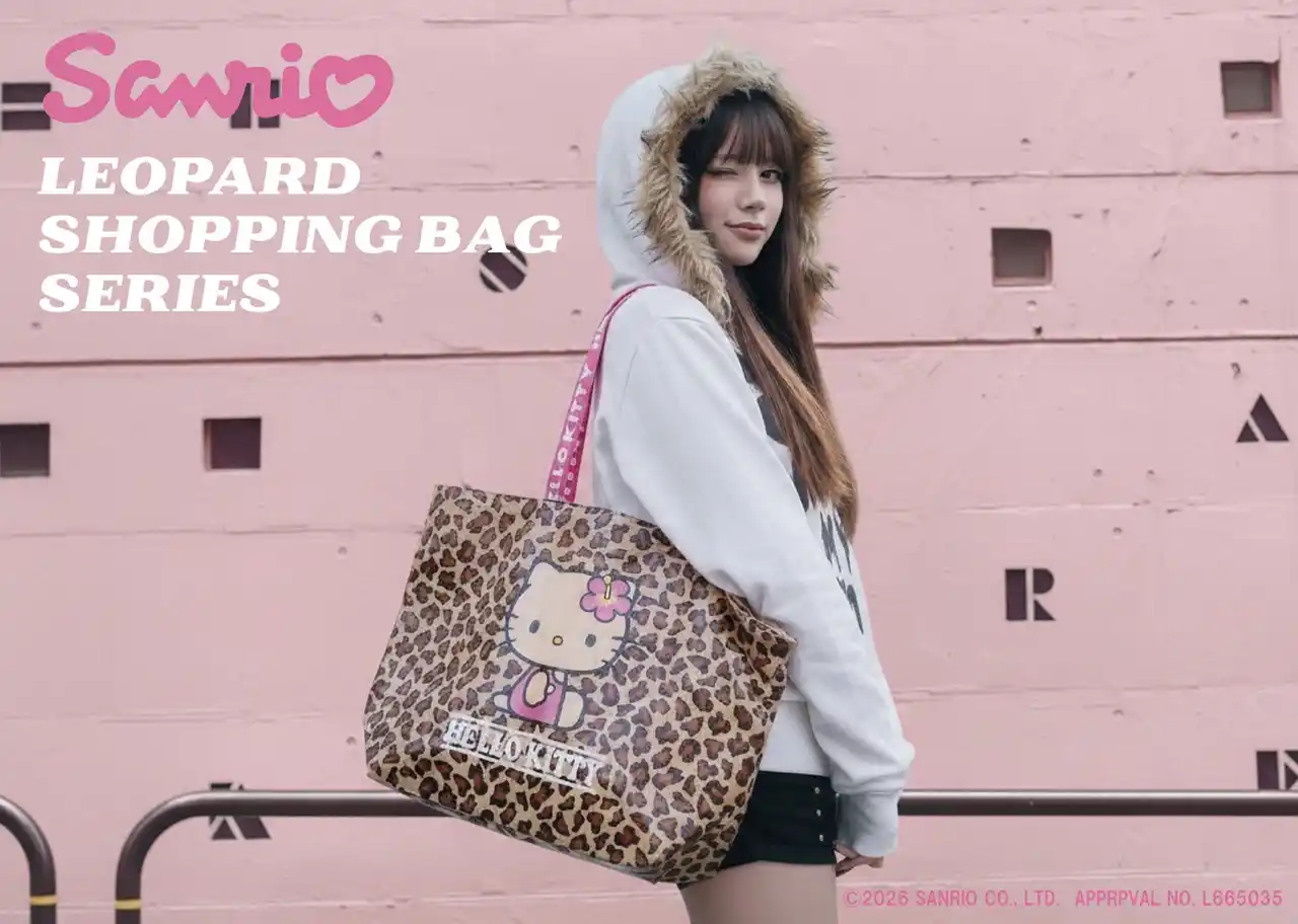 【株式会社イーカムグループ】 『Sanrio Leopard Shopping Bag Series』サンリオキャラクターズが、レオパード柄で登場！