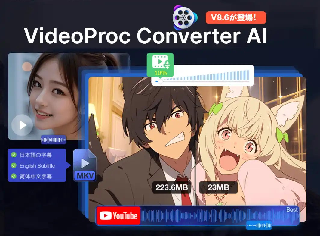 【無料コード配布中】VideoProc Converter AI V8.6リリース！一括圧縮・ダウンローダーの最適化で動画処理をさらに快適！超クリスマス無料配布キャンペーンも開催中