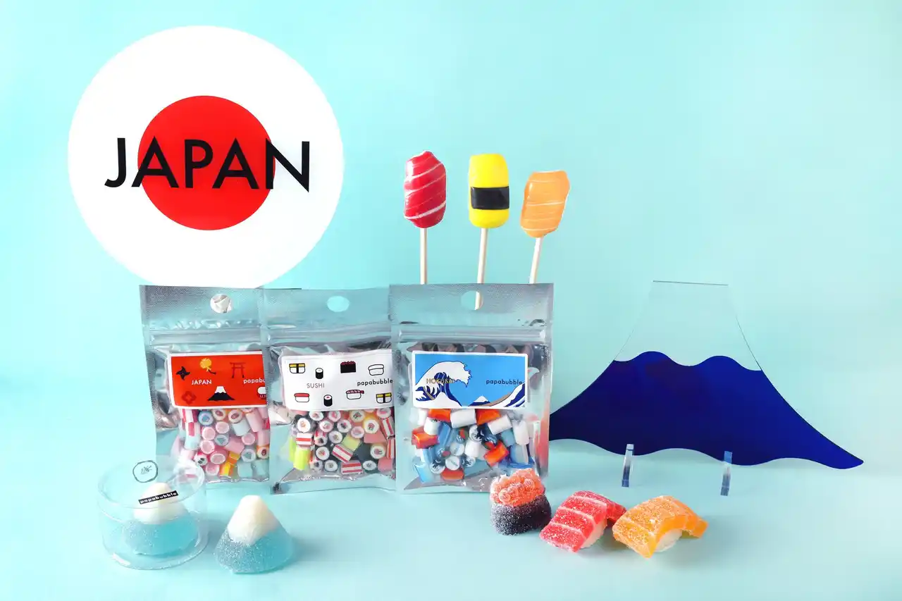 【株式会社PAPABUBBLE JAPAN】 あの葛飾北斎の名作がモチーフに？！伝統美を現代風にアレンジしたキャンディやリアルなお寿司バブレッツまで　全６種PAPABUBBLEのジャパンシリーズ　7月10日より発売