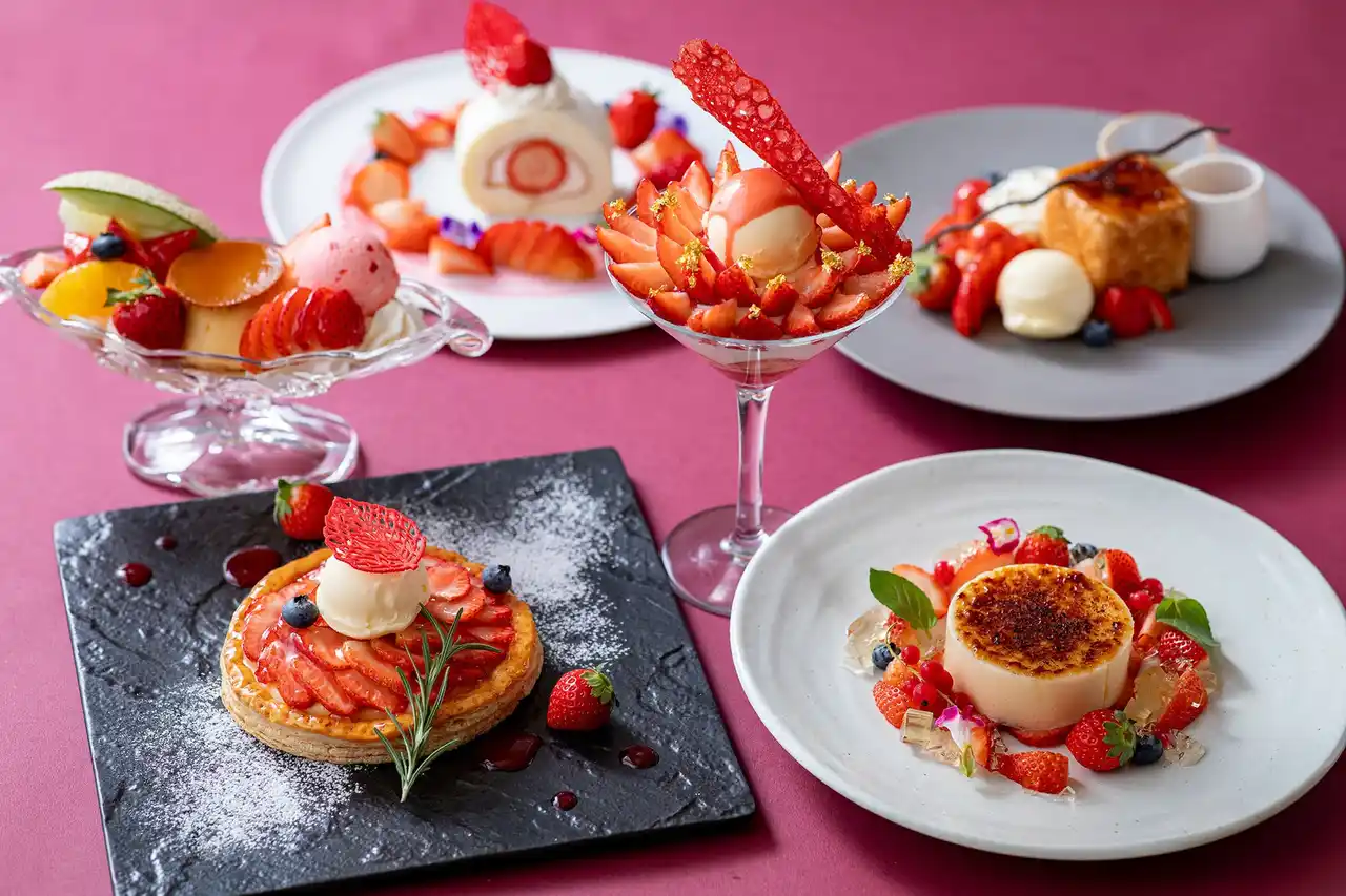 【株式会社ホテル小田急サザンタワー】 1月15日、イチゴの日に開幕！春の訪れを甘酸っぱく彩る “どれ食べる？”が止まらない！６種の苺スイーツをラインアップ！「いちごフェア」～小田急ホテルセンチュリーサザンタワー～