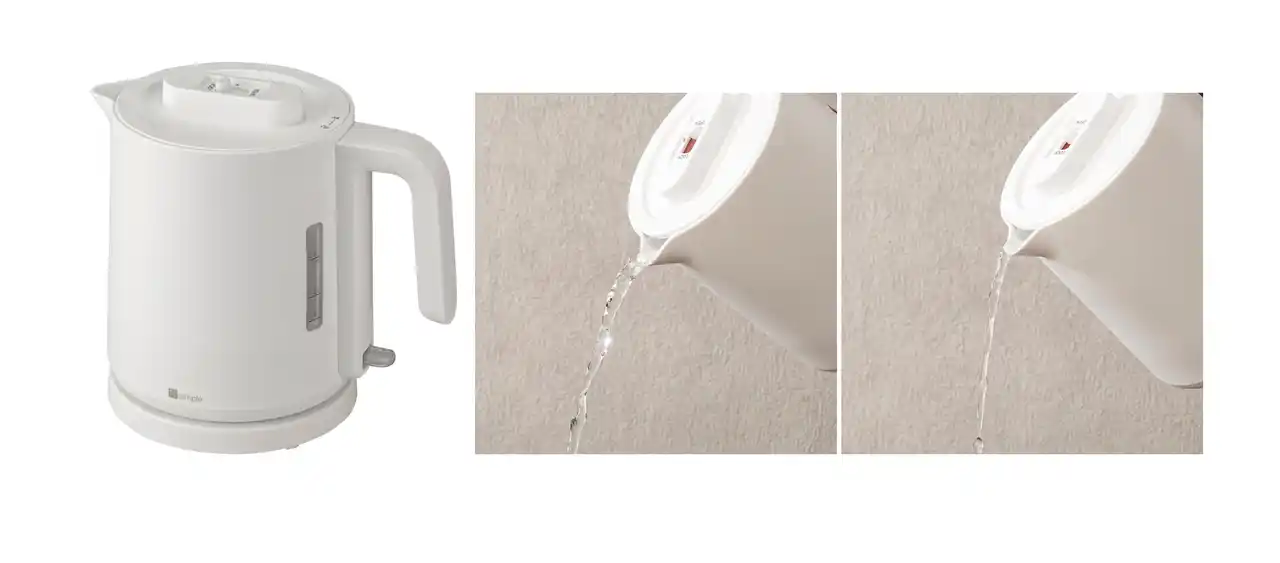 【株式会社ニトリホールディングス】 【ニトリ】注ぐ湯量を選べて用途に合わせて使いやすい！倒れてもお湯がこぼれにくい電気ケトルをニトリとエディオンで販売開始