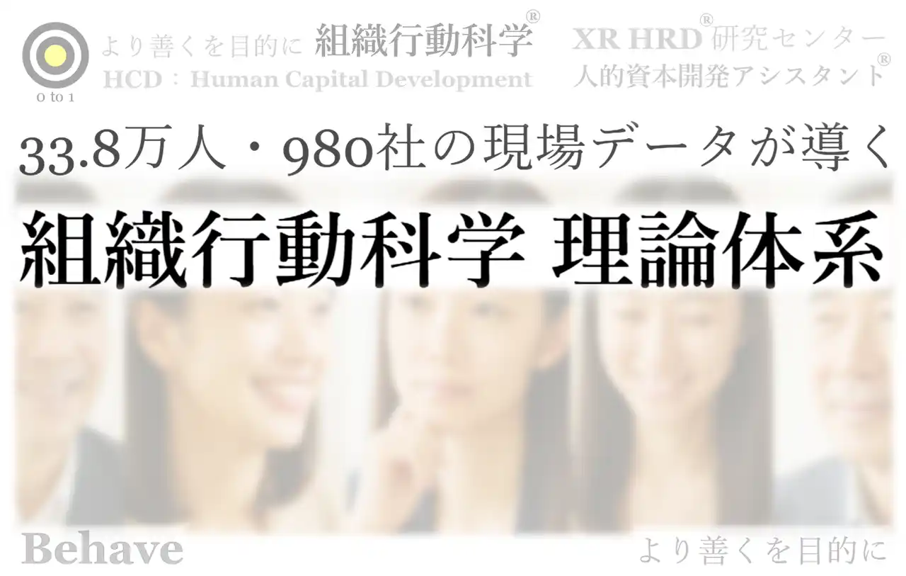 33.8万人の行動データが解明 ─ 誰もが自然に、“お客様に必要とされる”、“部門を越えて共働する”といった意味ある行動を続けられる組織をつくる「組織行動科学(R)」を正式発表