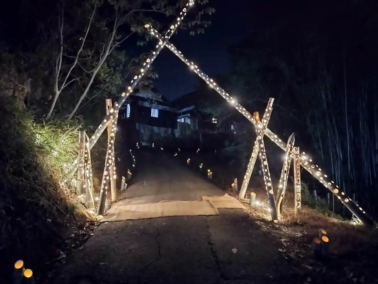 【こうのさと】 過疎地の竹林が3,000本の灯りに彩られます